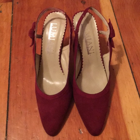 Suede Slingback Pumps - Picture 1 of 3